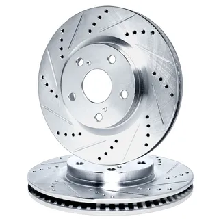 R1 Concepts WGPN1-92070 Drilled & Slotted Silver Disc Brake Rotor Set